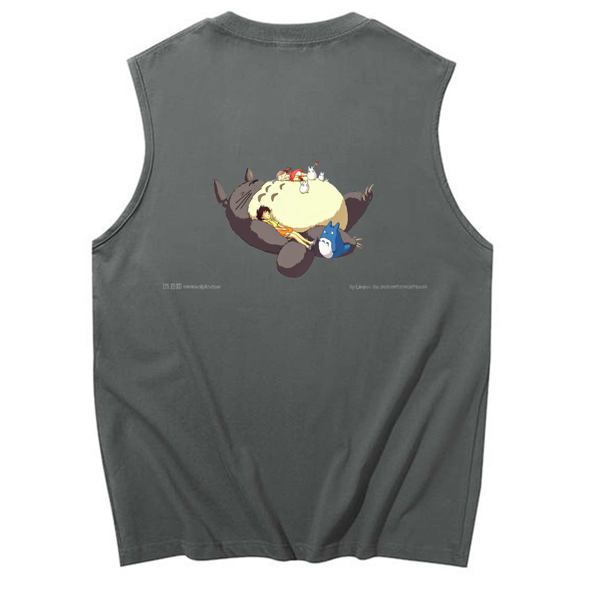 （画像用） となりのトトロ 草壁メイ 草壁サツキ My Neighbor Totoro Satsuki Kusakabe Mei Kusakabe コットン100％タンクトップ（背面プリント）